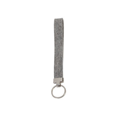 Wool felted key fob, Nagoya, studio Rowold, key-ring, grey melee