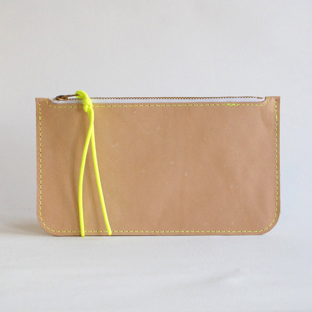 leather zip pouch | Torba | leer rits etui -