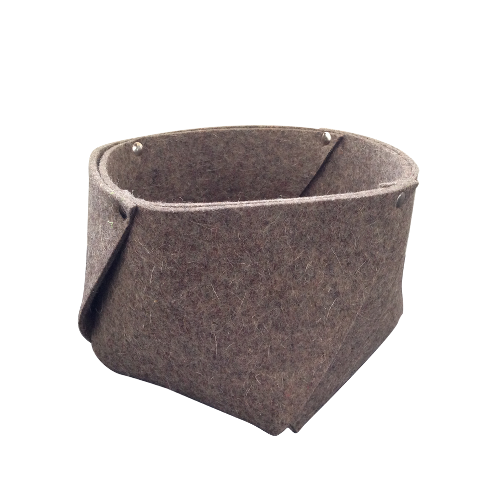 organizer West medium van 3 mm dik antraciet vilt, ideaal voor sleutels, pennen of sieraden – handgemaakt in Nederland.