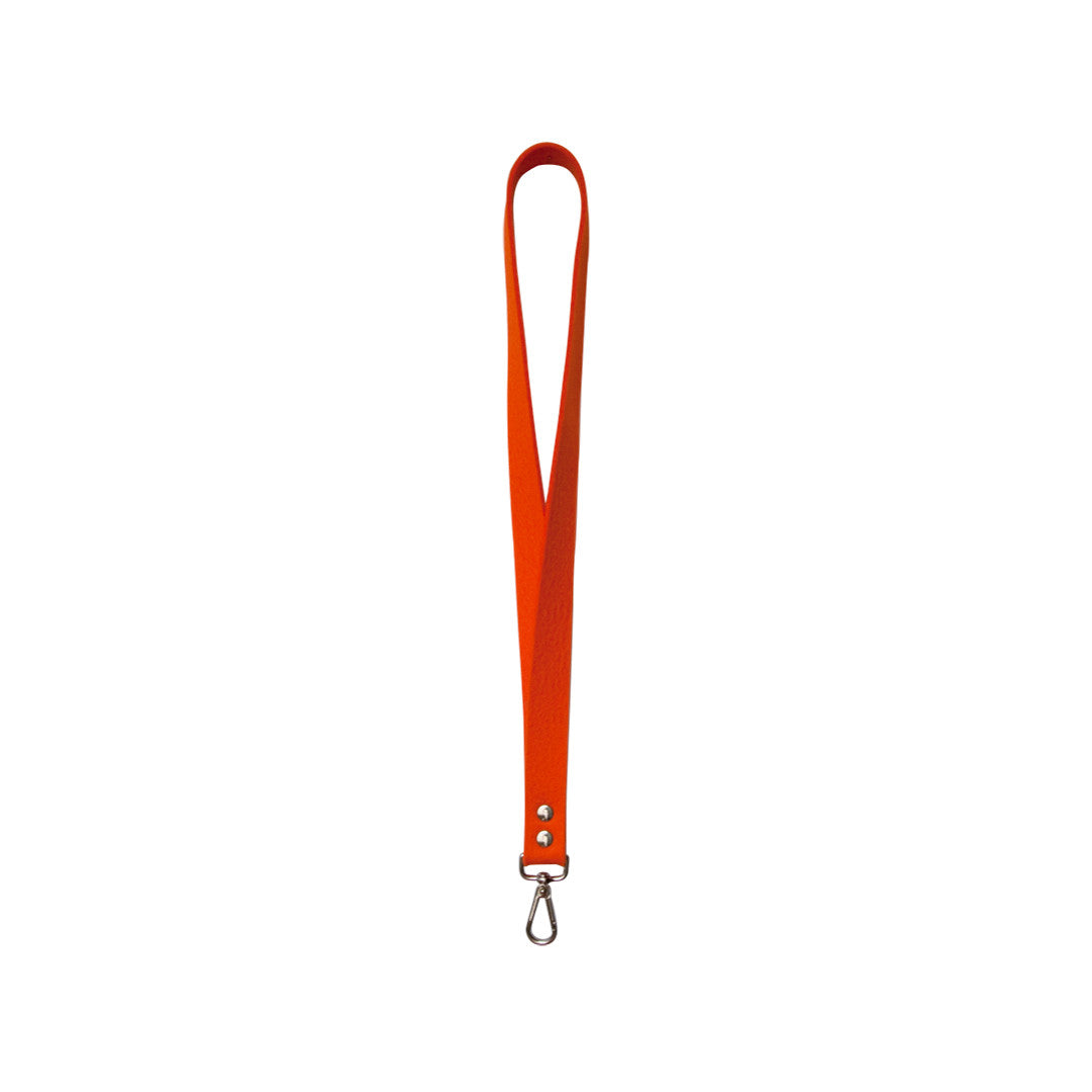 long thick wool felt key cord with clip, Rome, studio rowold, orange