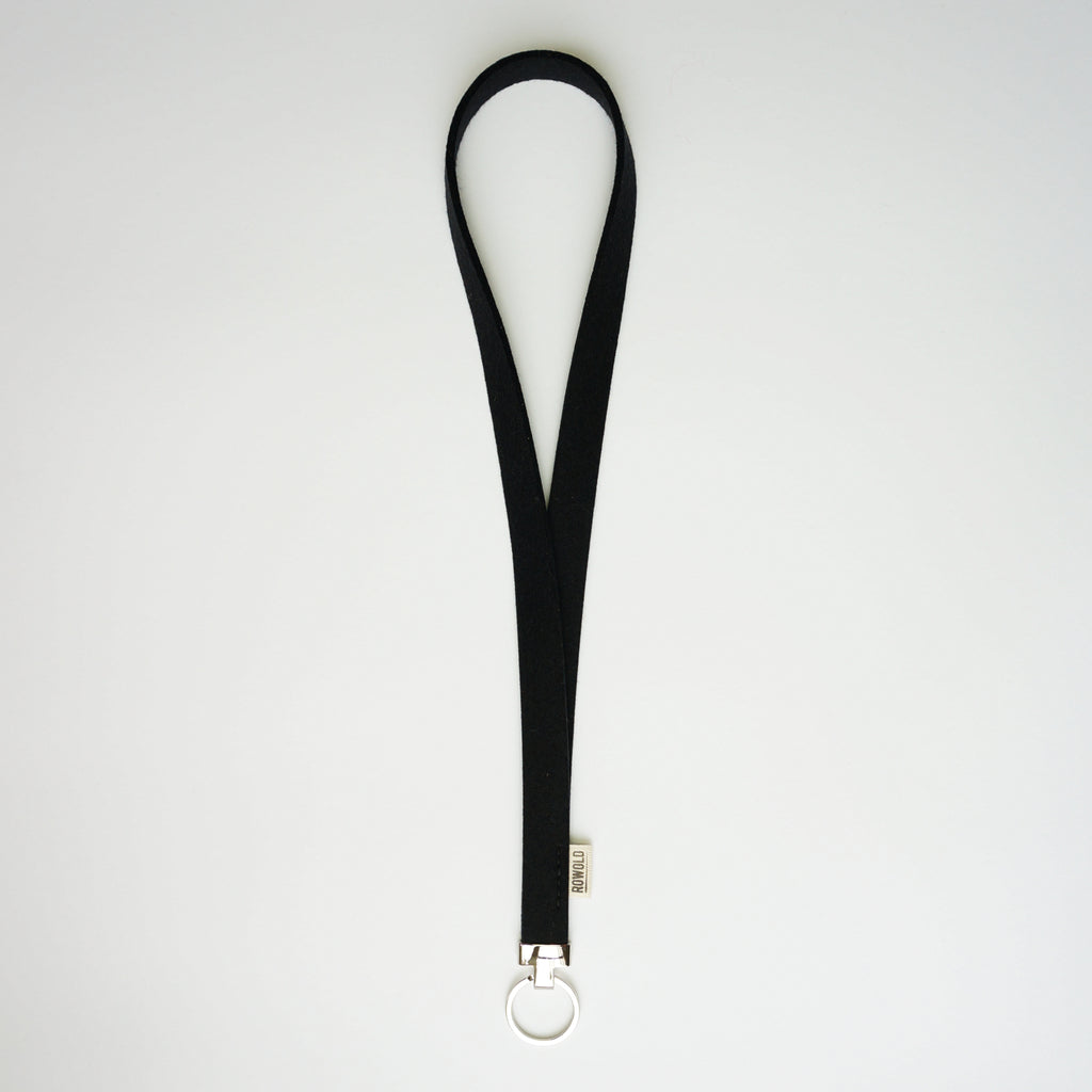 black wool-felt key ribbon 3mm key ring Osaka  zwart wol vilt sleutel lint Amsterdam studio rowold