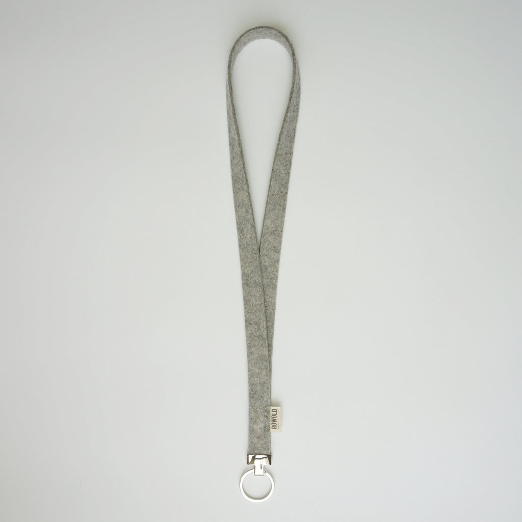 gray wool-felt key ribbon 3mm key ring Osaka  grijs wol vilt sleutel lint Amsterdam studio rowold