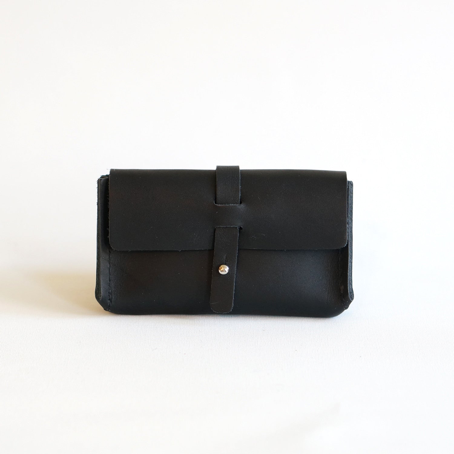 Klein zwart leren etui