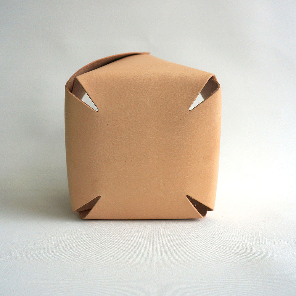 leather container West M - lederen box -