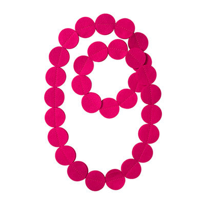 necklace felt | Lisbon | vilt ketting - pink